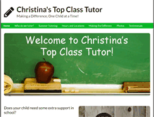 Tablet Screenshot of christinastopclasstutor.com